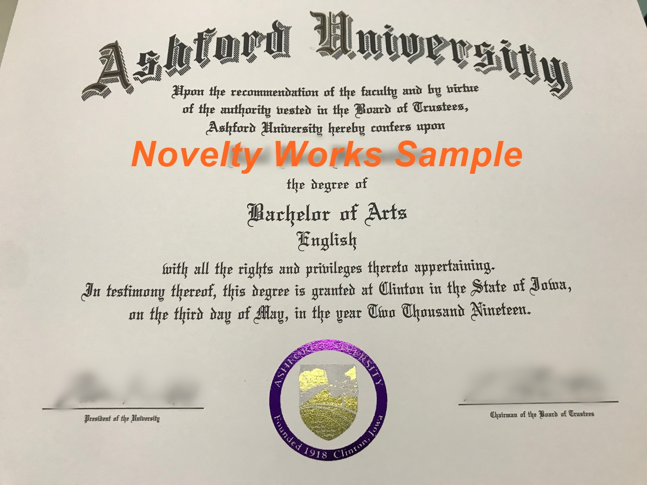 Diploma and Transcripts Novelty Works Degrees